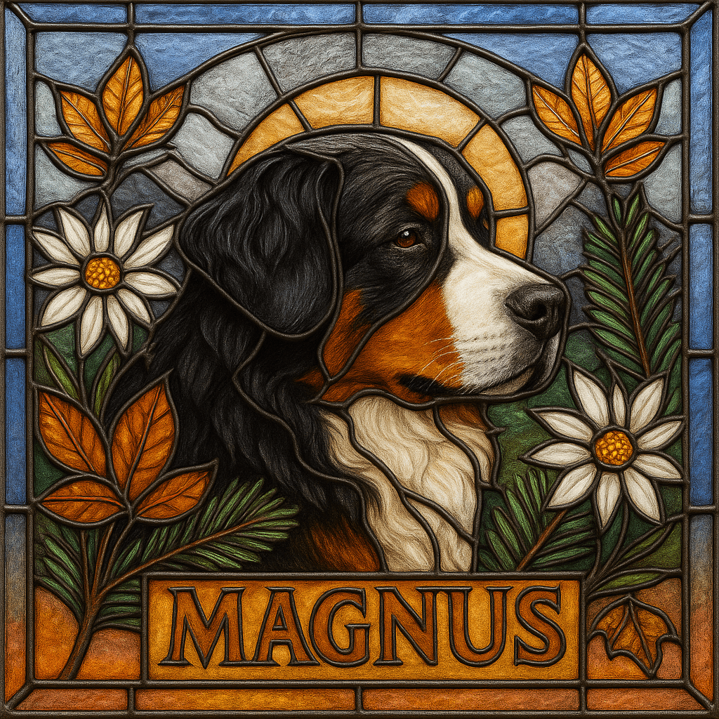 Stained‑Glass Custom Pet Portrait – Canvas | Dog & Cat Art