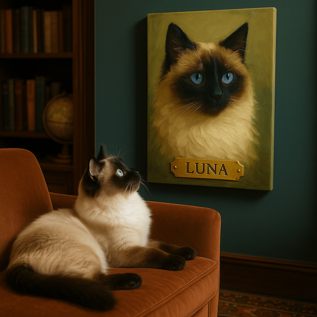 Digital Oil‑Impasto Pet Portrait – Canvas | Dog & Cat Art