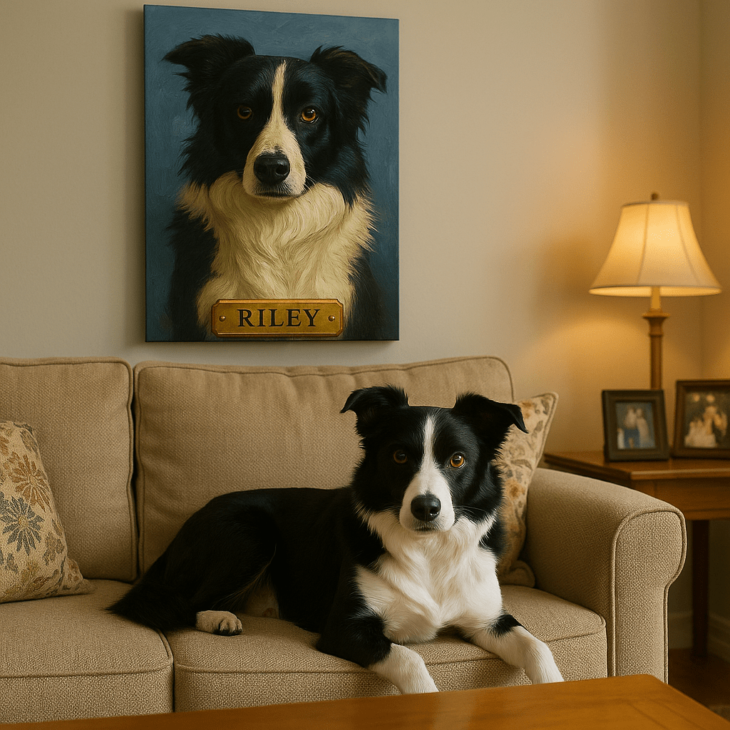 Digital Oil‑Impasto Pet Portrait – Canvas | Dog & Cat Art