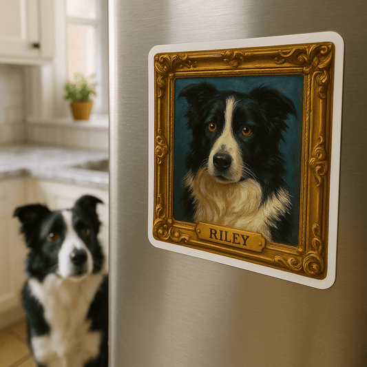 Digital Oil‑Impasto Pet Portrait – Sticker | Dog & Cat Art