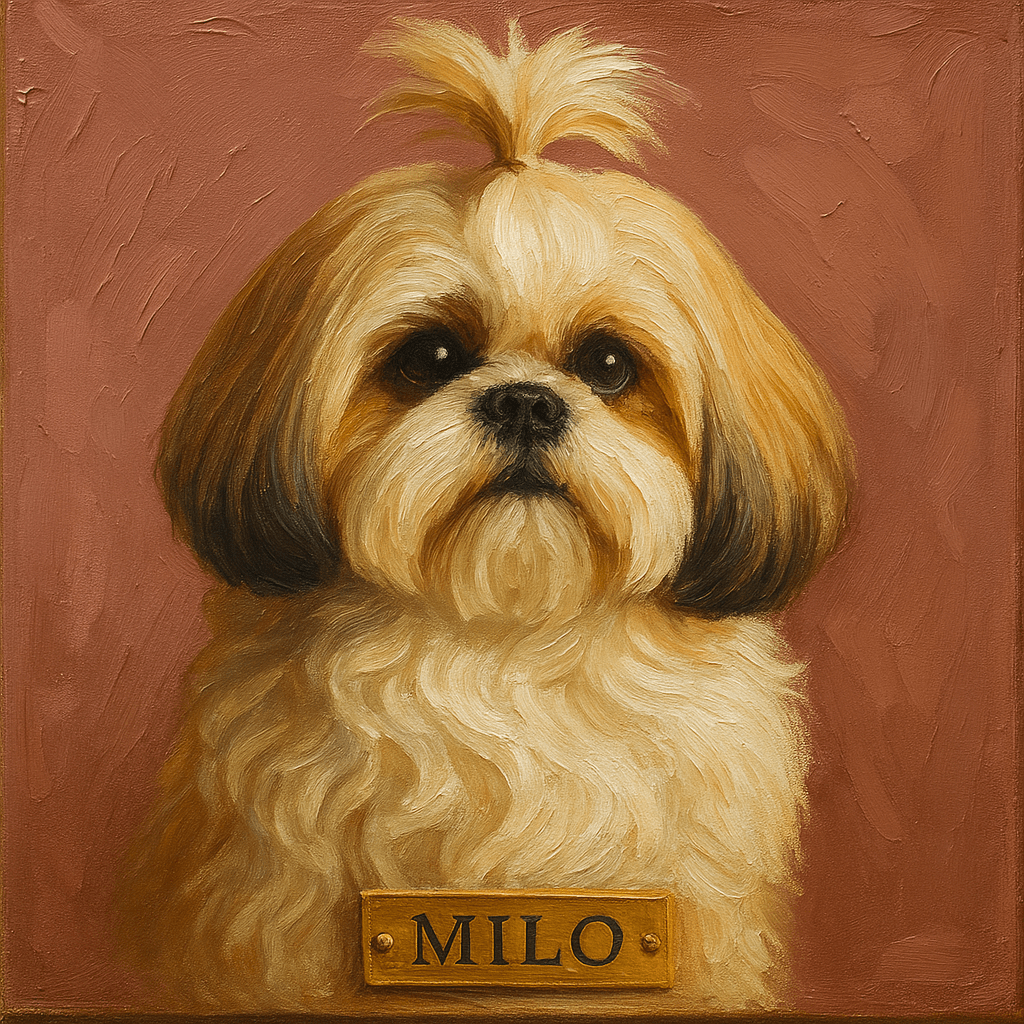 Digital Oil‑Impasto Pet Portrait – Canvas | Dog & Cat Art