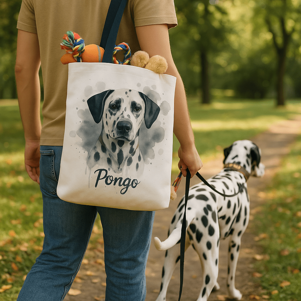 Custom Watercolor Pet Portrait – Tote Bag | Dog & Cat Art