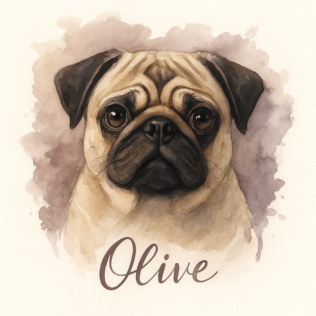 Custom Watercolor Pet Portrait – T‑Shirt | Dog & Cat Art