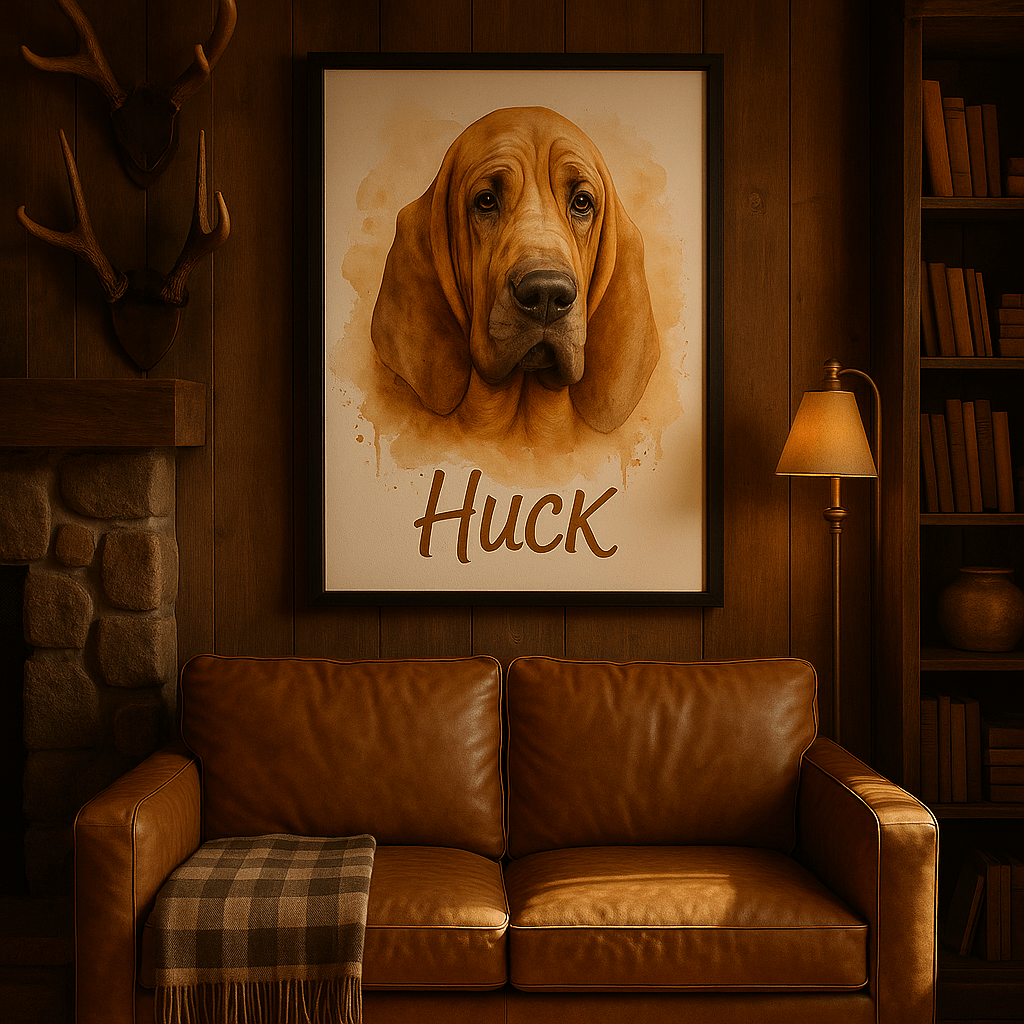 Custom Watercolor Pet Portrait – Framed Poster | Dog & Cat Art