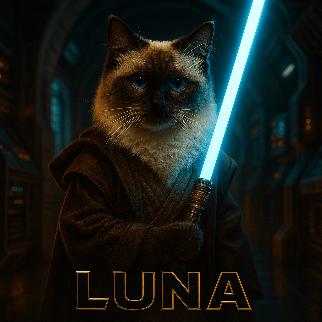 Jedi Custom Pet Portrait – Pillow | Dog & Cat Art