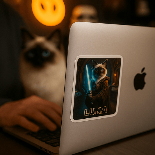Jedi Custom Pet Portrait – Sticker | Dog & Cat Art