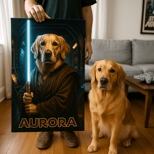 Jedi Custom Pet Portrait – Canvas | Dog & Cat Art