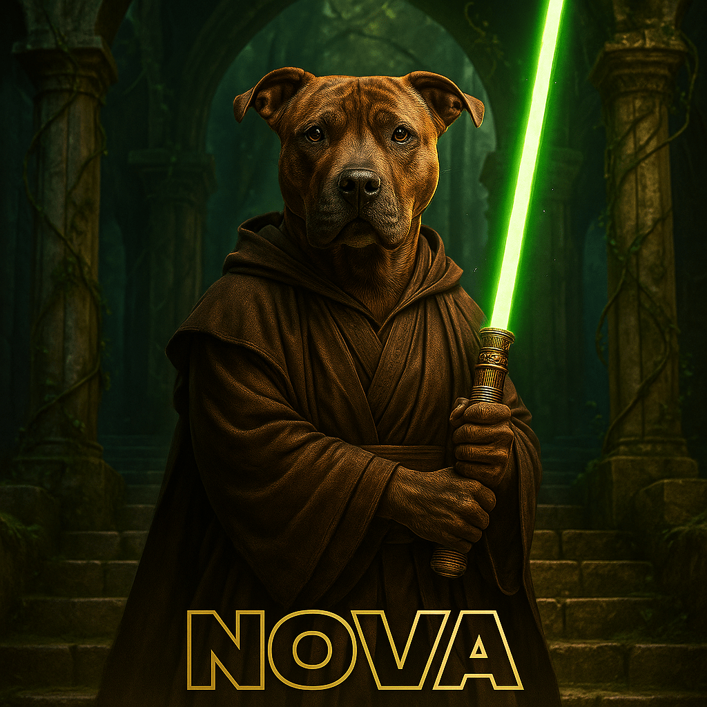 Jedi Custom Pet Portrait – Pillow | Dog & Cat Art