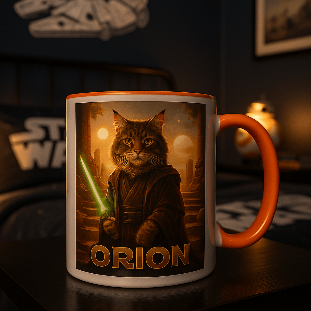 Jedi Custom Pet Portrait – Mug | Dog & Cat Art