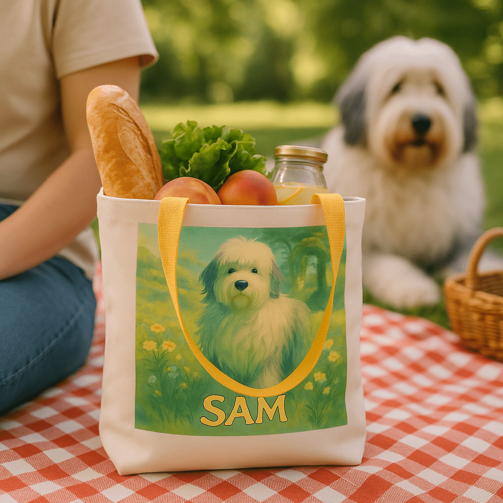 Ghibli‑Style Custom Pet Portrait – Tote Bag | Dog & Cat Art