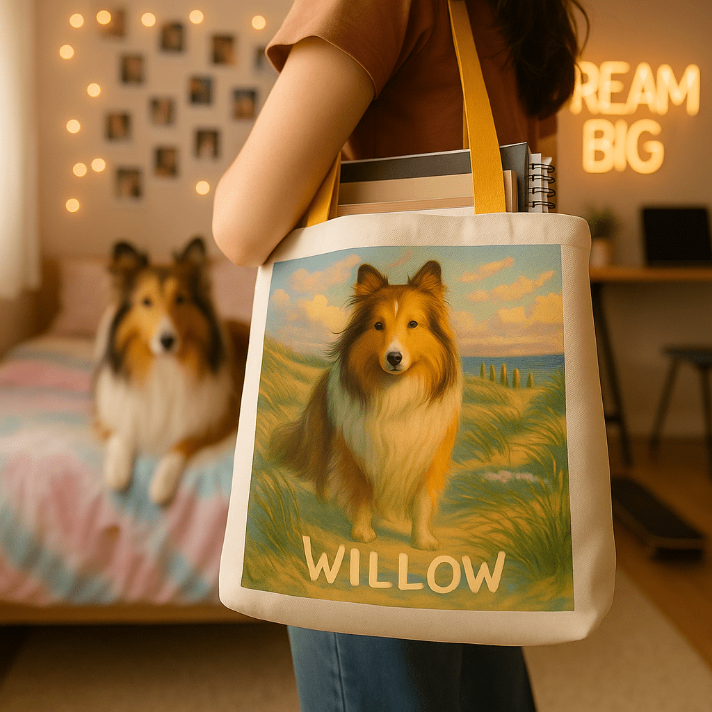 Ghibli‑Style Custom Pet Portrait – Tote Bag | Dog & Cat Art