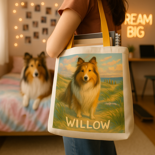 Ghibli‑Style Custom Pet Portrait – Tote Bag | Dog & Cat Art