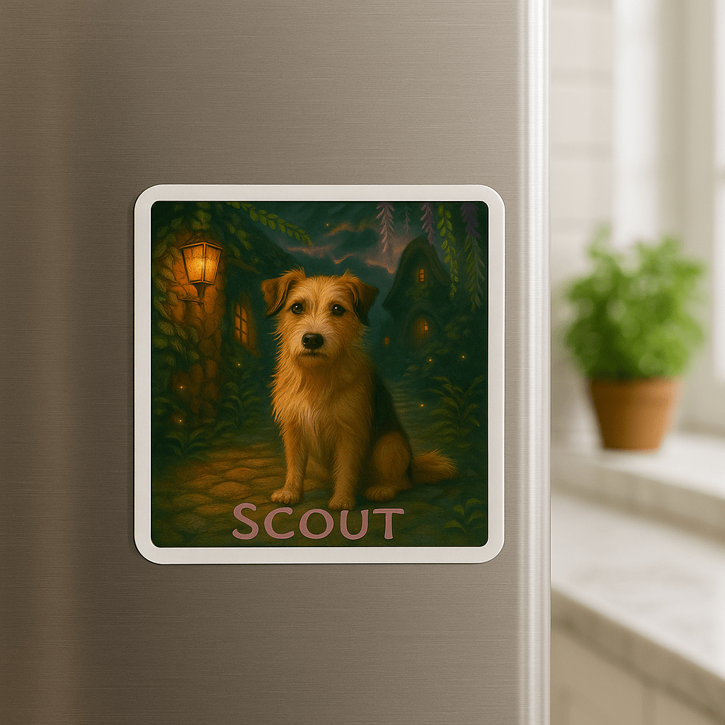 Ghibli‑Style Custom Pet Portrait – Sticker | Dog & Cat Art