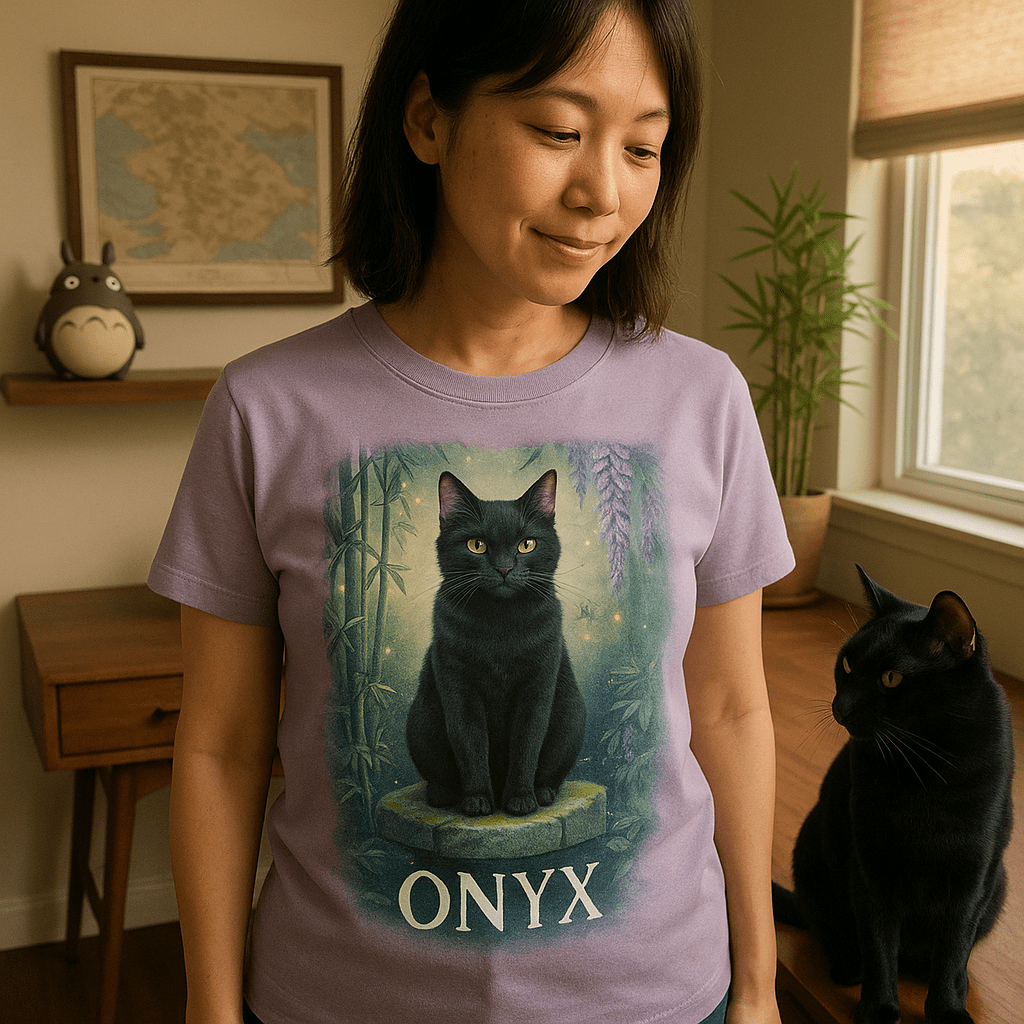 Ghibli‑Style Custom Pet Portrait – T‑Shirt | Dog & Cat Art