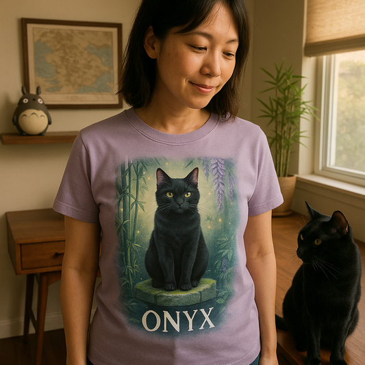 Ghibli‑Style Custom Pet Portrait – T‑Shirt | Dog & Cat Art