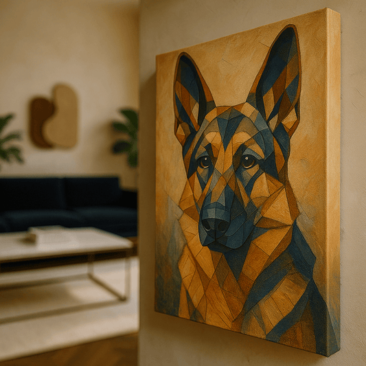Cubist Custom Pet Portrait – Canvas | Dog & Cat Art