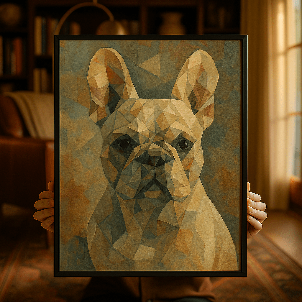 Cubist Custom Pet Portrait – Framed Poster | Dog & Cat Art