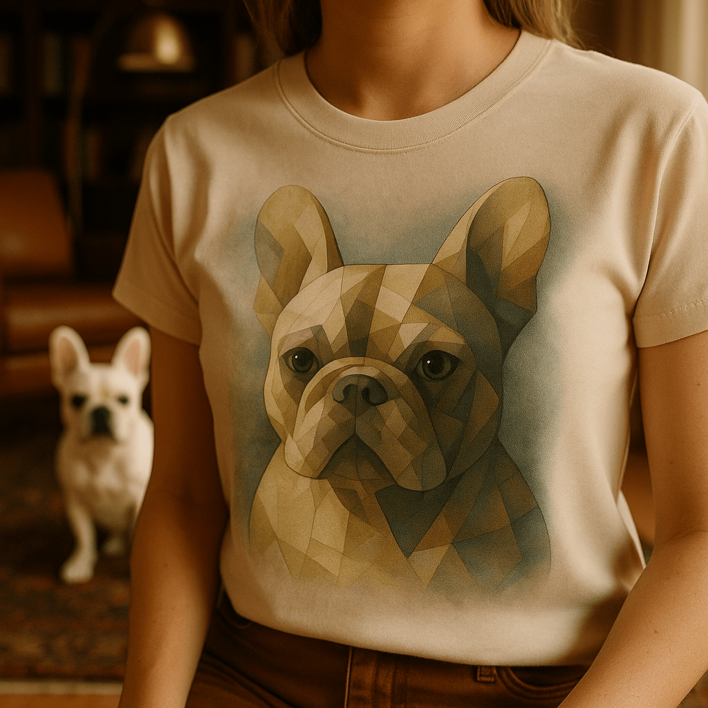 Cubist Custom Pet Portrait – T‑Shirt | Dog & Cat Art