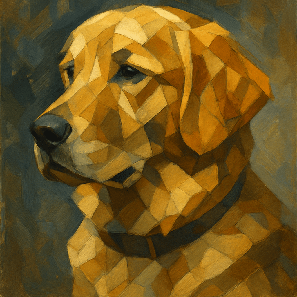 Cubist Custom Pet Portrait – Sticker | Dog & Cat Art