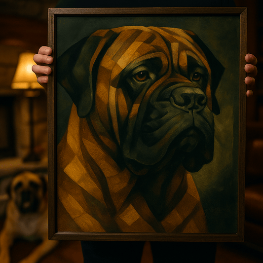 Cubist Custom Pet Portrait – Framed Poster | Dog & Cat Art
