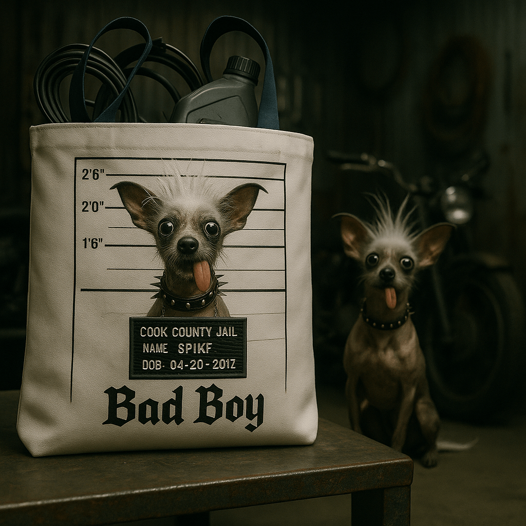 Mug‑Shot Custom Pet Portrait – Tote Bag | Dog & Cat Art