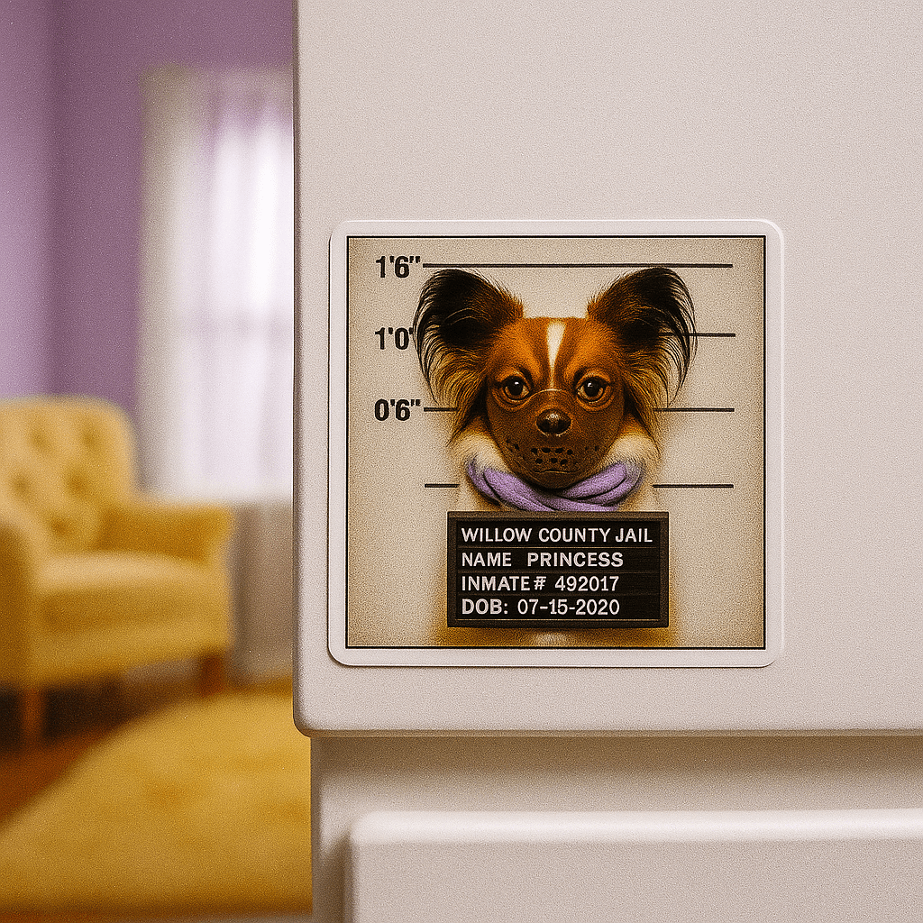 Mug‑Shot Custom Pet Portrait – Sticker | Dog & Cat Art
