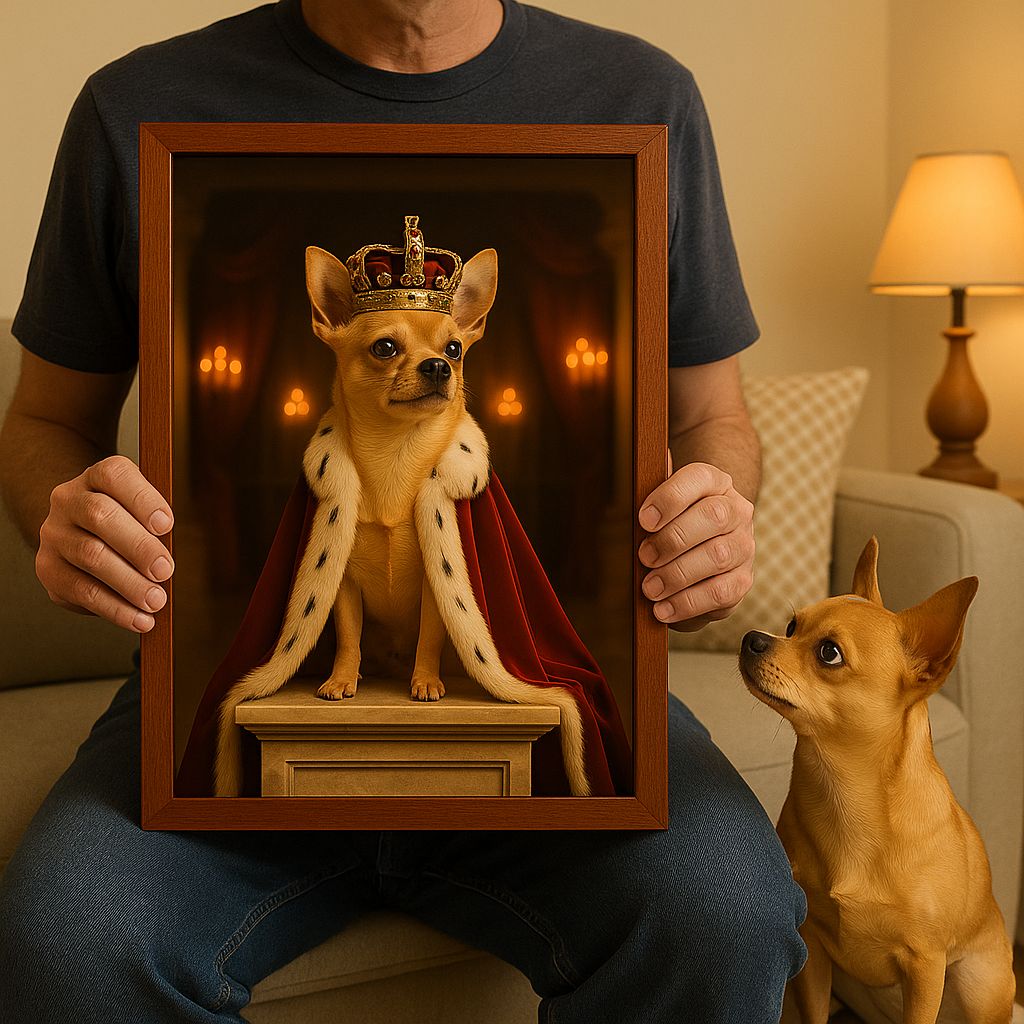 Royal Custom Pet Portrait – Framed Poster | Dog and Cat Art