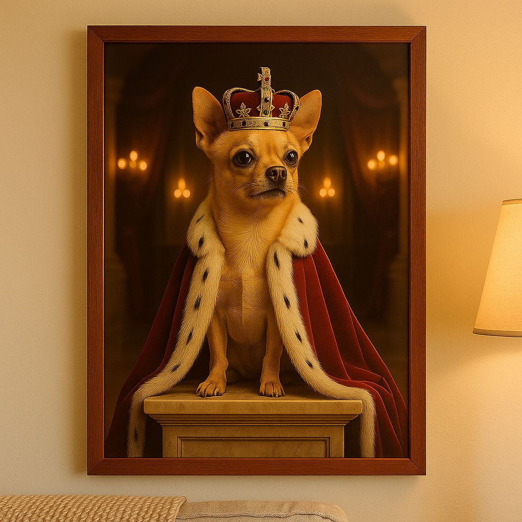 Royal Custom Pet Portrait – Framed Poster | Dog and Cat Art