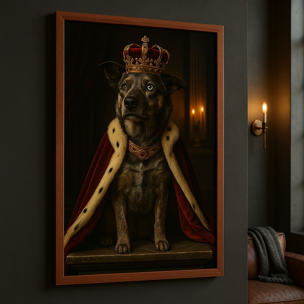 Royal Custom Pet Portrait – Framed Poster | Dog and Cat Art