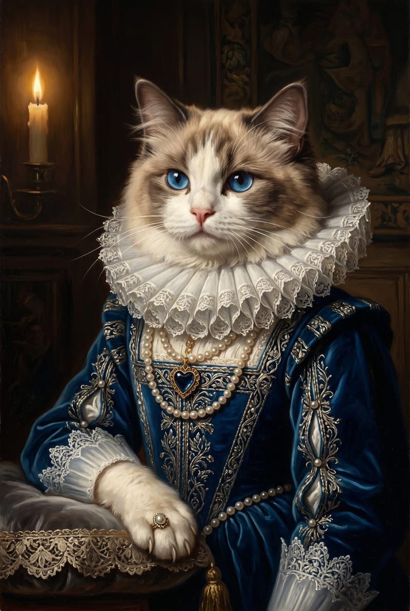 Renaissance pet portrait example
